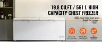 Congelador horizontal SucceBuy: capacidad de 19.8 pies cúbicos / 561 L, tapas dobles superiores divididas, 4 cestas extraíbles, ajuste de temperatura de 7 niveles, luz LED, 6 ruedas. - details 0