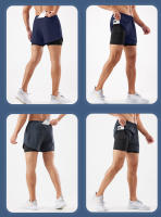 Shorts Deportivos para Hombre 2 en 1 de Secado Rápido para Entrenamiento de Gimnasio, Fitness, Running, Pantalones Cortos de Verano con Bolsillos Exteriores - details 11