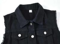 Chaleco Sin Mangas de Moda para Mujer Primavera-Otoño 2025 Chaleco Cowboy de Un solo Pecho Estilo Coreano Dulce y Corto - details 53