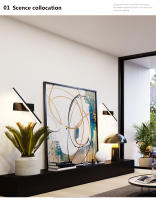 Candelabro de pared para decoración del hogar, lámpara de cabecera de dormitorio nórdico, luz de pared interior ajustable, CA 110/220V, accesorio de iluminación para comedor - details 4