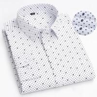 Camisa de manga larga estampada para hombre, cómoda y ajustada, para negocios, Social, Formal, oficina, banquete, adecuada para primavera y otoño, novedad de 2024 - details 13
