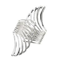 Pulseras y Brazaletes Anchos de Plumas Huecas Dorados y Plateados Joyería de Brazalete Grande para Hombres y Mujeres - details 1