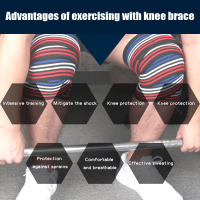 Sports Elastic Compression Knee Bandages Brace Wrap Crossfit Leg Support Strap for Gym Sports Weightlifting Squats Training - details 26