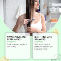 El aceite esencial de romero para el cabello fortalece y nutre el cabello, proporcionando un cuidado suave e hidratante del cuero cabelludo. - details 5