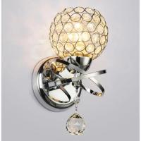 Candelabro de pared de cristal E27, lámpara de cabecera de dormitorio Simple y creativa, luces doradas/Plateadas para dormitorio - details 6