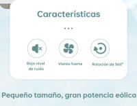 Mini ventilador portátil con control USB Bajo nivel de ruido Cabezal giratorio de 360 °   Ventilador enchufable para exteriores, interiores y habitaciones de camping - details 1
