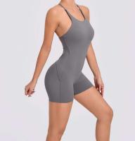 Conjunto de entrenamiento de ejercicio para mujer, traje de yoga, ropa deportiva, mono de gimnasio, rojo, verano, 2024 - details 41