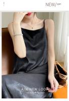 Vestido de temperamento para mujer, vestido de satén de ácido acético, falda con tirantes de alto sentido, nuevo verano - details 15