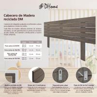 Cabecero de Madera reciclada DM con Patas Estilo Palet Horizontal Cama Palets Herrajes incluidos (150cm, Acabado Mármol) - details 14