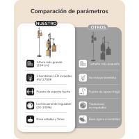 Lámpara de Pie LED Regulable Lámpara de Pie Vintage de 3 Luces con Bombillas E27 - details 14