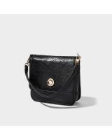 Bolso de mensajero de un hombro, nuevo bolso de axila para mujer, bolso de cuero suave blanco y negro. - details 6