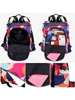 Mochila Multifuncional Antirrobo de Gran Capacidad Estilo Floral Correa de Hombro Arcuada - details 23
