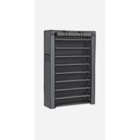 Armario de Tela, Organizador Textil Plegable, Zapatero, 175 x 110 x 45 cm, Color Negro LSF007 - details 9