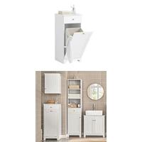 Armario de Baño de Suelo con 1 Estante y 2 Puertas 60 x 30 x 60 cm Ideal para Debajo del Lavabo - details 11