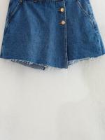 Nuevos Pantalones Cortos Vaqueros de Verano para Mujer Falda con Doble Botonadura, Pantalones Transfronterizos Y2K2024, Moda China Continental - details 14