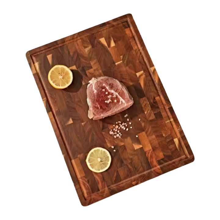 Tabla de Cortar de Cocina de Madera Grosa Resistente para Carne, Queso, Barbacoa - 1