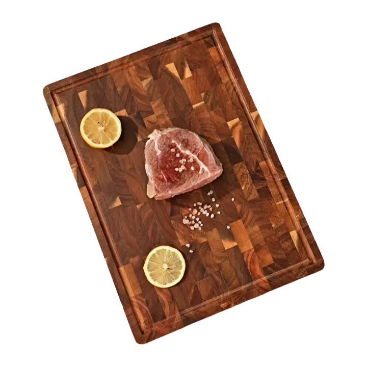 Tabla de Cortar de Cocina de Madera Grosa Resistente para Carne, Queso, Barbacoa - 1
