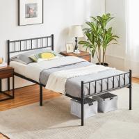 Cama de Metal Moderno con Marco Tamaño Individual/Doble Diseño Juvenil para Dormitorio y Habitación de Invitados Blanco Tamaño 90 x 190 cm - details 54