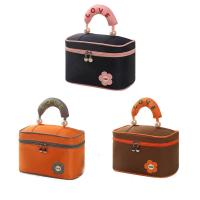Bolsa de maquillaje de alta belleza para mujer, bolsa de lavado con doble cremallera de gran capacidad, bolsa de cosméticos de mano con perlas a prueba de polvo, bolsa de aseo - details 1