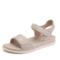 Sandalias de suela blanda antideslizantes y cómodas con velcro para el verano 2025, nuevas sandalias planas de moda para viajes y playa. - details 2