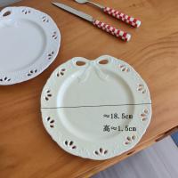 Arco alivio bajo vidriado plato de cerámica celebridad de Internet ins cafetería plato de alto valor plato de postre plato de comida occidental - details 1