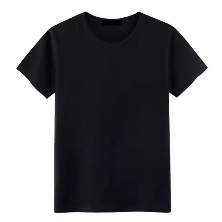 Camiseta de Verano Chic Sencilla Manga Corta, Color Sólido, Algodón Puro, Para Hombres - 1