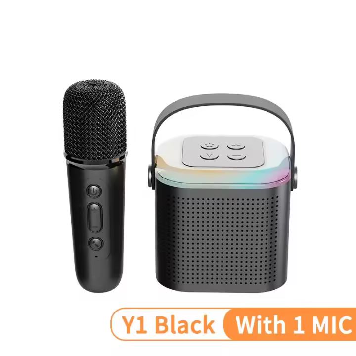 Máquina de Karaoke inalámbrica portátil con microfono Dual, Altavoz Bluetooth PA, KTV DSP System, Sonido Estéreo HIFI, Lices LED de Colores RGB - 1