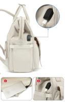 Bolsa de pañales,Mochila portabebés,Bolsa impermeable de almacenamiento,Bolsa de maternidad para viajes al aire libre,Productos para bebés,2 capas,Mochila de nylon gris - details 6