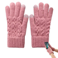 Guantes de dedo completo transpirables informales, guantes de invierno, dedos de pantalla táctil, guantes de punto para correr y conducir - details 0