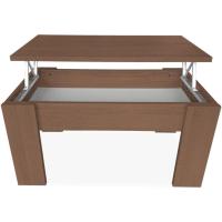Mesa de Centro para Café/Té, Elevable, Mesita de Salón o Comedor, Color Wengue, Medidas: 90 cm (Ancho) x 50 cm (Fondo) x 46/57 cm (Alto) - details 32