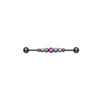 14G * 1,6*38mm colorido cz barbell industrial Hélix cartílago de oreja-piercing conch pendiente de barra pendientes joyas de cuerpo - details 12