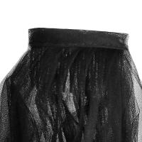 Mantilla blanca y negra de una capa para mujer y niña, velo de boda Vintage elegante, bordado de encaje Floral, accesorios para el cabello transparentes para Halloween - details 7