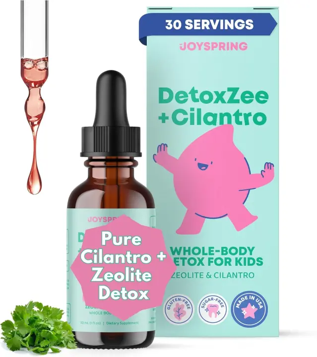 Gotas de zeolita JoySpring para niños con sabor a bayas naturales y vitamina D3 que apoyan el bienestar y la vitalidad diaria - Suministro para 30 días - 1
