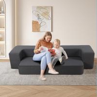 70 x 190 cm Sillón Cama Plegable, Sofá Cama Plegable con Espuma de Memoria y Almohada, Colchón de Suelo para Yoga, Oficina, Salón, Futon Sofá Cama Portada Lavable Unos, Gris Claro - details 50