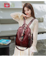 Mochila colgante de cuero suave versión coreana, gran capacidad, multifuncional, bolso de un solo hombro de doble uso - details 7