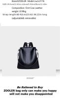 Mochila antirrobo con cremallera para mujer, bolso de mano de hombro de moda con correa extraíble para el trabajo - details 12