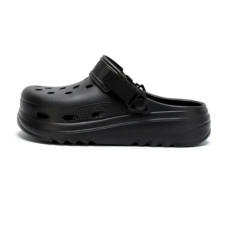 Zapatos unisex de EVA con agujeros, pantuflas de suela gruesa elevada, pantuflas casuales simples para exteriores - 1