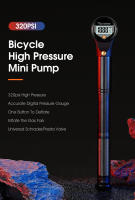 Mini bomba de choque para neumáticos de bicicleta, bomba de horquilla de mano portátil, 320PSI, bomba de aire para bicicleta con válvulas Presta Schrader digitales de presión - details 0