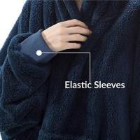 Sudadera De Punto De Lana Doble Cara Para Mujer Y Hombre Abrigo Cálido Con Bolsillos Grandes Estilo Básico De Invierno - details 12