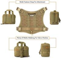 Chaleco Táctico Militar para Mascotas Correa de Entrenamiento al Aire Libre para Perros Medianos y Grandes Collar Incluido - details 23