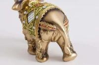 Escultura de estatua de Animal, Feng Shui de la suerte, accesorios de decoración del hogar, adornos de elefante de resina para oficina - details 8