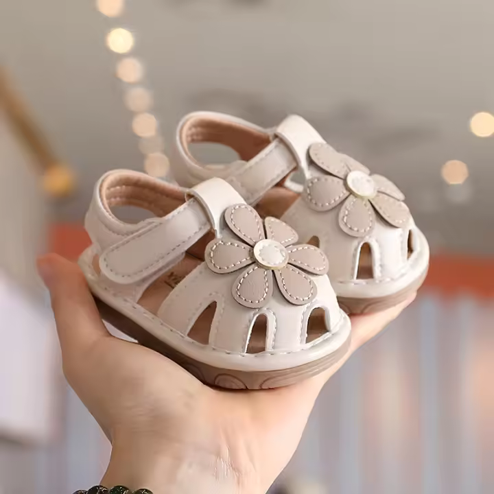 GIOIO Sandalias con diadema para bebé, suela suave antideslizante, estilo princesa para niñas en verano - 1