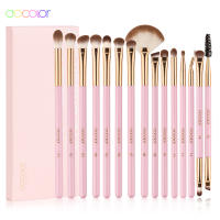 Brochas de Maquillaje Rosa Docolor 15Pcs Herramientas de Mezcla de Belleza para Sombra de Ojos Delineador de Pestañas Cejas - details 1