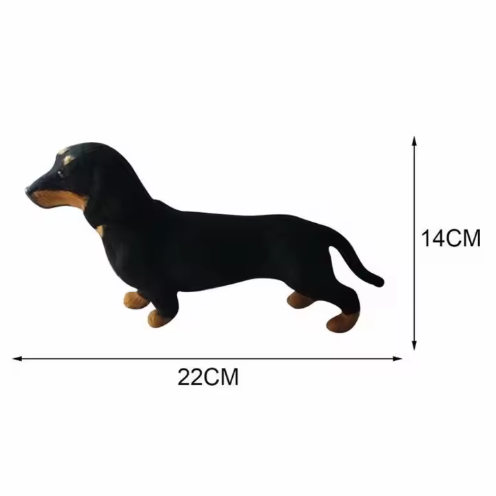 SOMY Juguete de peluche 3D realista hecho a mano para mascotas, modelo de perro, animales, perro salchicha, juguete de simulación - 1