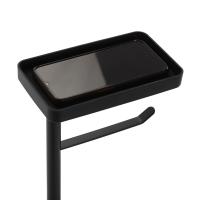 Versa Odder Portarollos para baño WC, con Escobillero, Medidas (Al x L x An) 65 x 4,3 x 30 cm, , Color Negro - details 1