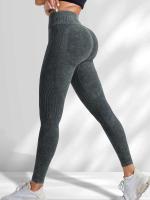 Body sin costuras para gimnasio para mujer, pantalones de yoga de secado rápido para realzar la cadera, monos deportivos con texto para correr y mujer - details 33