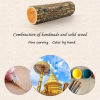 Máscara de madera pintada tailandesa, artesanías talladas del sudeste asiático, decoración de pared de fondo, colgante de pared - details 5