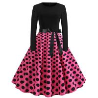 Vestido de fiesta elegante con estampado de notas musicales, vestidos Midi informales Retro Vintage para primavera y otoño - details 20