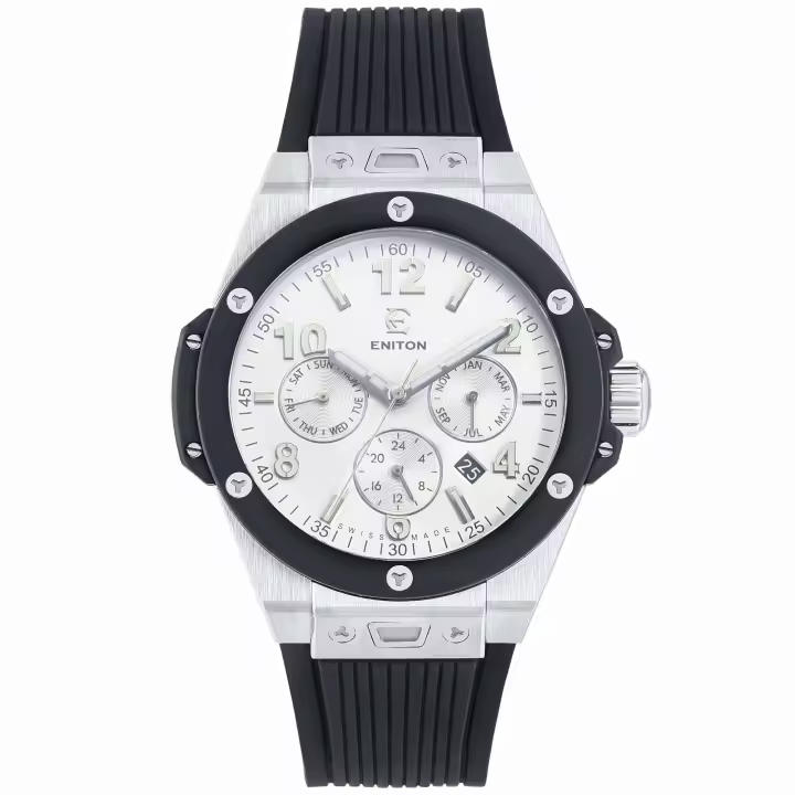 Reloj de Acero Inoxidable Luminoso de Cristal de Zafiro ENITON de 42mm - 1