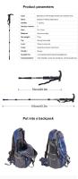Palo De Camuflaje Plegable Para Senderismo Y Escalada 4 Secciones Portátil Ligero Con Punta De Acero Y Aluminio Para Camping Y Trekking - details 1